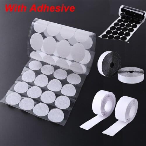 100pairs/5m Nylon Adhesive Hook And Loop Fastener Tape/Round Dots Magic Sticker With Glue Sewing Craft DIY Accessories New 2021