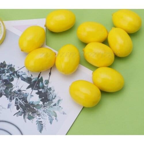 20pcs Lifelike Simulation Artificial Lemon Fake Fruit Disply Home Party Decor O30 19 dropship
