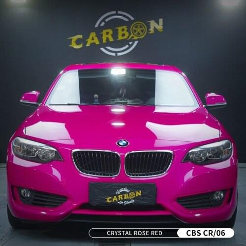 2020 New Product Rose Red Color Car Sticker Carbins Crystal Vinyl Film Vinyl Wrap
