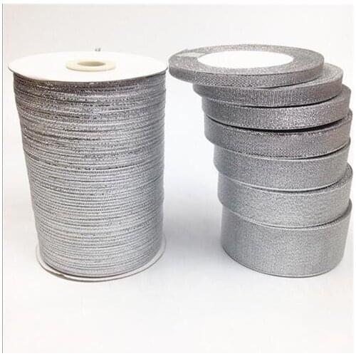 25Yards Gold Onions Belt Ribbon For Gift Packaging Silver Glitter Ribbon Decoration Gift Wrapping Christmas New Year 6mm-50mm