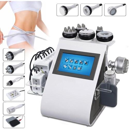 9 In 1 Vacuum RF Laser Radio Frequency Face Lift Ultrasonic 40K Cavitation Slimming Liposuction Beauty Machine for Home Spa