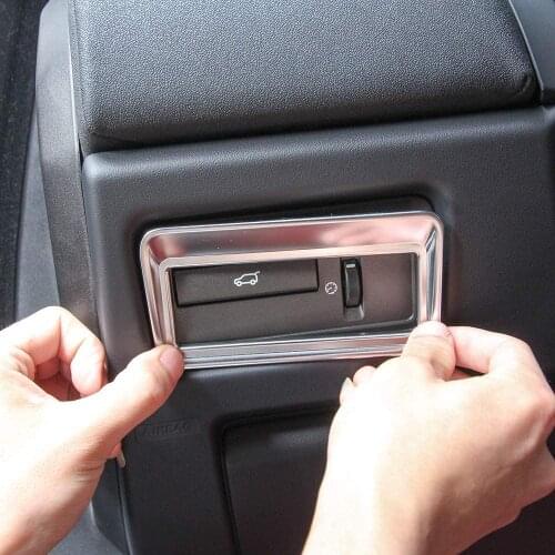 ABS Chrome Rear Door Switch Decoration Frame Trim 1pc For Land Rover Range Rover Evoque 2012-2017