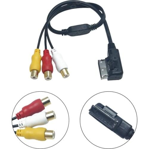 1 PCS Car MDI/AMI Interface To 3-RCA Female AUX Cable For Audi Volkswagen Audio Music Wire Aux Adapter