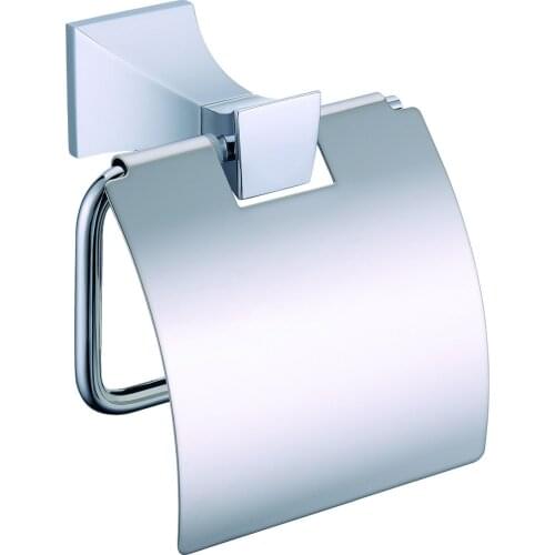 FREE SHIPPING brass square design roll holder with cover toilet paper holder chrome clour