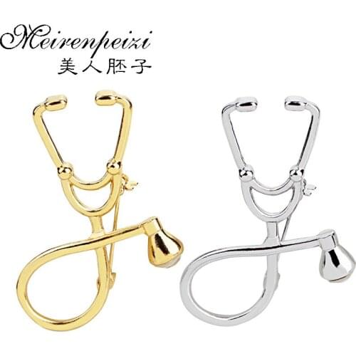Personalized Nursery Stethoscope Brooch Pins Nurse Doctor Brooch Pin Nursing Graduation Gift Medical Jewellery