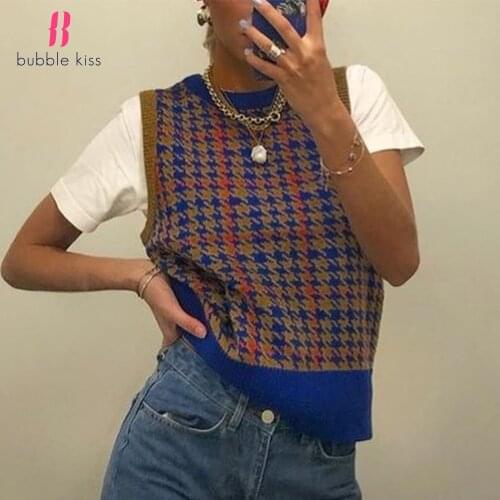 Женские вязаные пуловеры BubbleKiss China At AliExpress