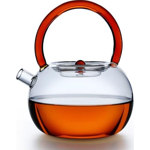 Premium 800ml Colorful Glass Boiling Kettle Heatable Tea Pot Kitchen Girder Furnace Multifunction Teapot Induction Cooker Brewer