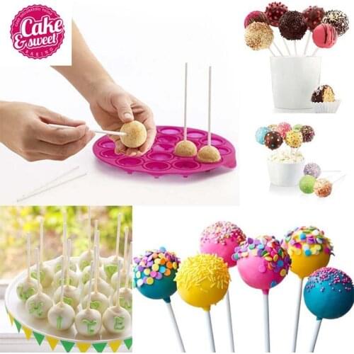 Eco-friendly 1 pack Inch/10cm Lollipop Sticks Cake Pop Sticks Solid Core Paper Stick Lolly for Fondant Candy Chocolate Cupcakes