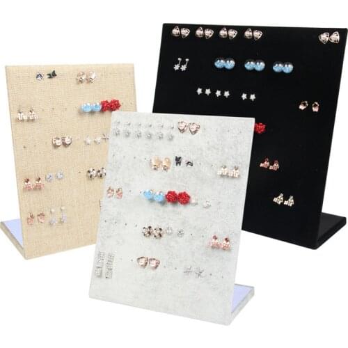 Flannel Jewelry Box Jewelry Display Earrings Stud Necklace Pendant Storage Showcase Rack case Board Gift