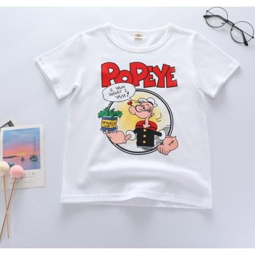 Classic Cartoon Popeye the Sailor 3D Printed T Shirt Personality Design Men Women T-shirt Boys Teenager Tee Short Sleeve