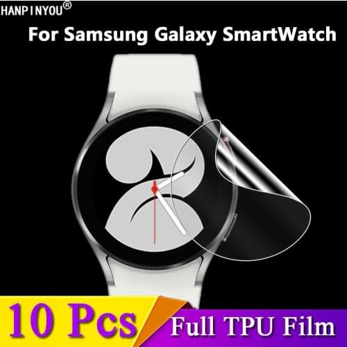 10Pcs For Samsung Galaxy Watch4 Watch3 Watch 4 3 Classic 40mm 44mm 40 44 42 46 mm Soft Hydrogel Film Screen Protector -Not Glass