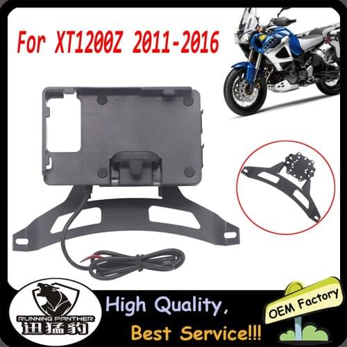 XT 1200Z Motorcycle phone GPS navigation bracket USB Mounting bracket Support For Yamaha XT1200Z 2011-2016 Wireless Charging
