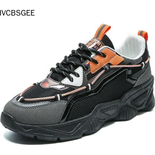 New 2021 Chunky Sneakers Comfortable Men Vulcanize Shoes Fashion Sneakers Men Breathable Walking Male Shoe