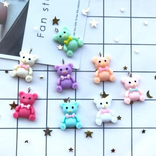 Mix 10pcs kawaii resin Flat back shell charms diy earring Key chain charms for DIY Student supplies decoration