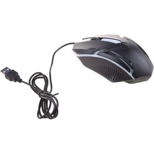 Ergonomic Wired Gaming Mouse Button LED 2000 DPI USB Computer Mouse With Backlight For PC Laptop Gamer Mice S1 Silent