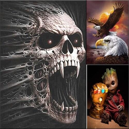 Painting By Numbers Skeleton Ghost Tiger Dragon Classic Pictures By Numbers Canvas Paint Fashion Home Decor Crazy Unique Gifts