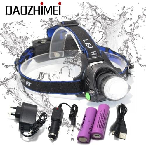 5000LM LED headlamp T6/L2 3 modes Zoomable lamp Waterproof lamp Head Torch flashlight lamp use 18650 camping fishing headlight