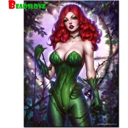 New DIY Diamond mosaic forest Sexy girl cannibal flower Diamond painting Cross Stitch 3D Embroidery Rhinestone home decoration