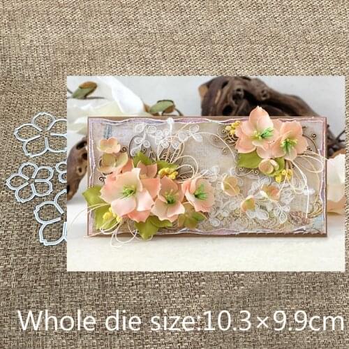 New Design Craft Metal Cutting Dies cut die 4pcs flowers decoration Scrapbooking Album DIY Paper Card Craft Embossing Die Cuts