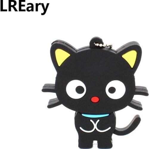 New Fashion Creative Black Cat usb flash drive pendrive memory stick cute pen drive usb 2.0 4GB 8GB 16GB 32GB chococat