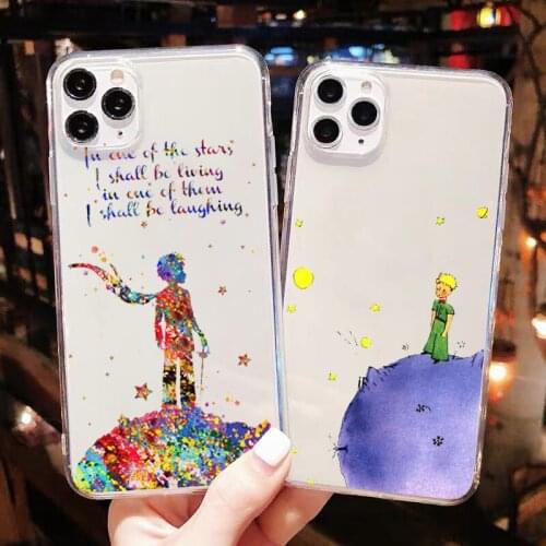 Cartoon The Little Prince Transparent Soft Phone Case For iPhone SE 12mini 12pro 11pro Max 7 8 Plus XR Xs Max TPU Silicone cover