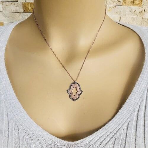 Hand 925 Sterling Silver Necklace Women Girls Gift Jewelry Accessories Fashion Handmade Elegant Chain