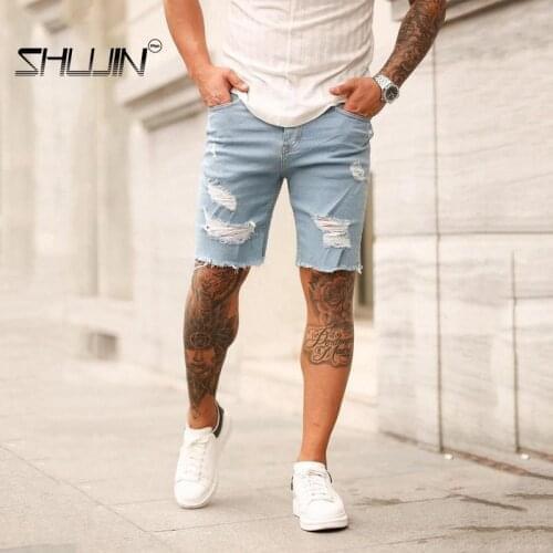 SHUJIN Men's Denim Shorts