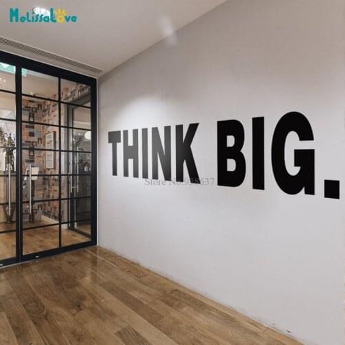 Think Big Motivational Office Qoute Team Decal Inspiring Company Meeting Room Decor Removable Vinyl Wall Sticker BD377