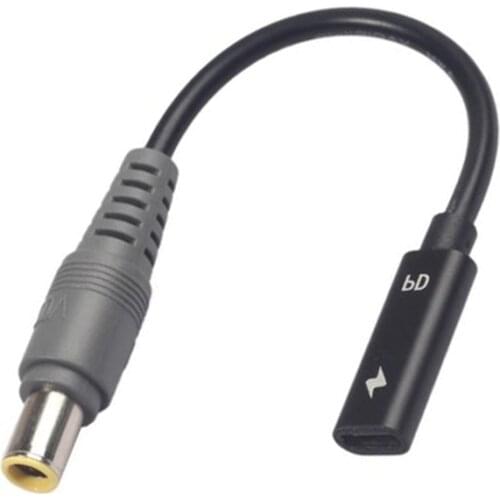 Type C USB-C Female Input to DC 7.9mm Power PD Charge Cable Fit for 7.9mm Notebook Power Interface