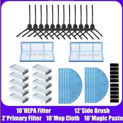 Side Brush hepa Filter Mop Cloth Primary dust Filter for ilife V50 V55 ilife v5 v5s V3 V3s v5pro x5 v5s pro vacuum cleaner parts