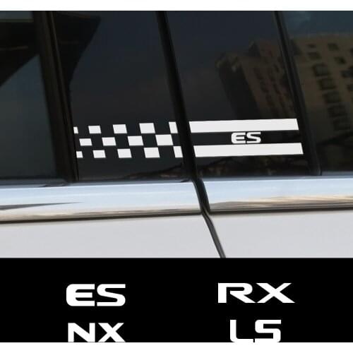 2PCS For Lexus RX 300 330 IS 250 300 GX 400 460 UX 200 NX LX LS GS ES CT200h Fsport Car Window B Pillars Stickers Accessories