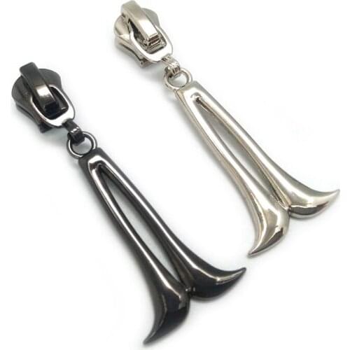 20pcs/lot, Fashionable Bellbottoms Shape #5 Zipper Slider for Metal Nylon Resin Zippers