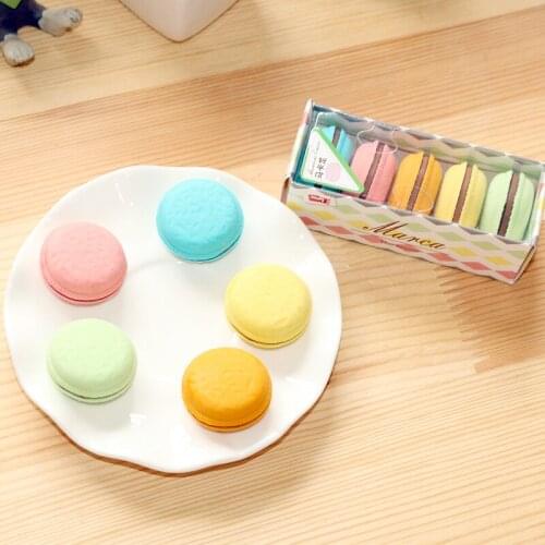 50pcs kawaii eraser cute macaroon erasers for kids school student pencil rubber eraser stationary supplies gift items goma bulk