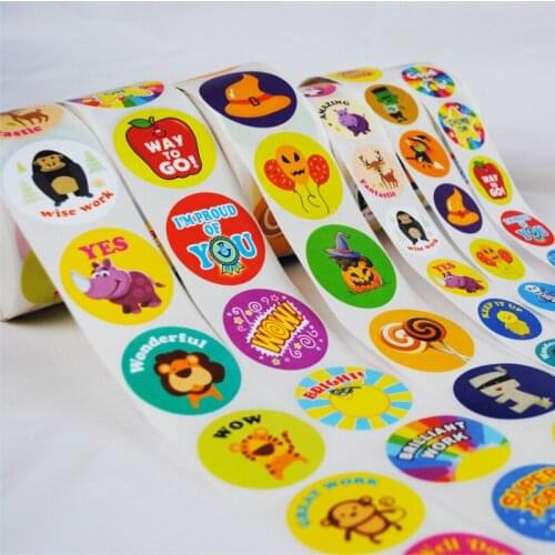 500Pcs Gift Sealing Stickers Thank You Stickers Roll Children Reward Stickers Diary Scrapbooking Stickers Gift Decorations Labe