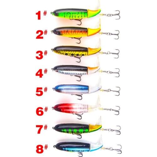 8pc Whopper plopper Fishing lure Isca artificial popper lures iscas artificiais Leurre peche wobbler peche leurre bait top water