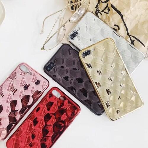 Glossy Soft Phone Case For iPhoneX 8 8plus 6 6S 7 Plus Luxury Tinfoil Electroplating Soft TPU Phone Back Cover Cases