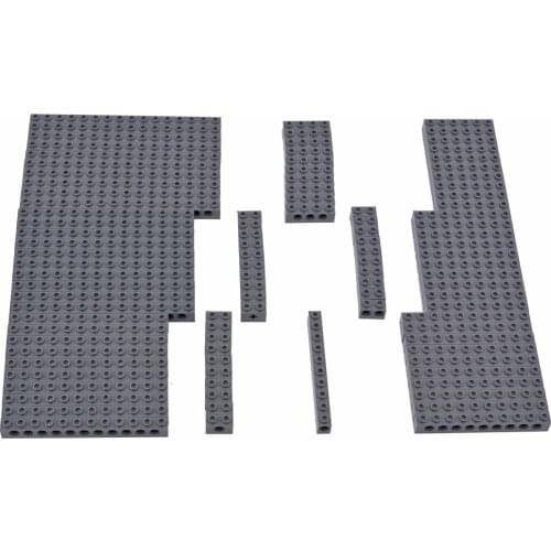 DIY Educational high-tech Parts Hole Brick Parts For Standard Building Block Brands For Children Educational Toys - Dark Grey