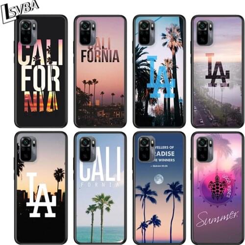 Travel Los Angeles California for Xiaomi Redmi Note 10 10S 9 9T 9S 9Pro Max 8T 8Pro 8 7 6 5 Pro 5A 4X 4 Soft Black Phone Case
