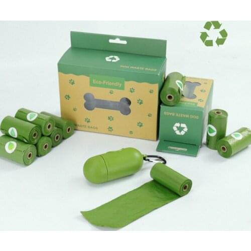 Environmentally Friendly Degradable Dog Poop Bags Thick Strong Poop Bags For Dogs Guaranteed Leak-Proof Each Dog Poop Bag