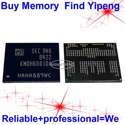 KMDH6001DA-B422 BGA254Ball EMCP 64+32 64GB Mobilephone Memory New original and Second-hand Soldered Balls Tested OK