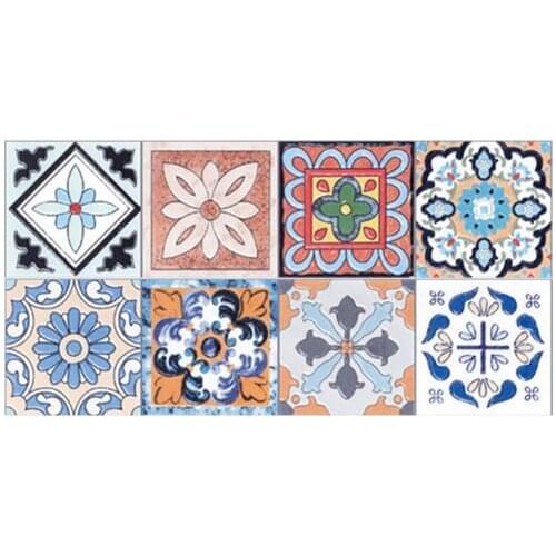 0.2x5m Retro Mosaic Tiles Wall Sticker Waist Line for Kitchen Bathroom Toilet Border Waterproof Wallpaper Home Decor