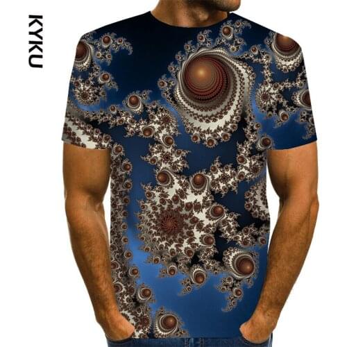 KYKU Funny 3D Psychedelic T Shirts Harajuku Short Sleeve T Shirt Men Women Hip Hop Streetwear Tshirt Men Tee Shirt Homme