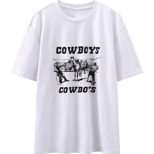 Oversize Women Soft Cotton O Neck T-shirt 2021 Summer Fashion Ladies High Street T-shirt Female Casual Loose Printed T-shirt