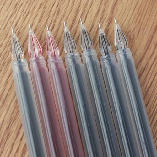 1 pcs Large Capacity Diamond Head Gel Pen 0 38mm Financial Needle Students Stationery Carbon Pen