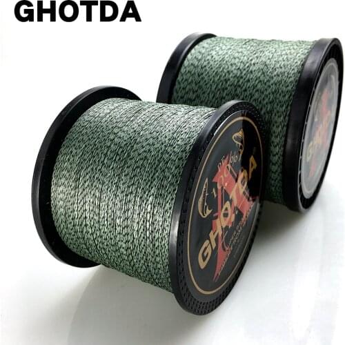 GHOTDA Camouflage Braided Fishing Line 100M 300M 500M 1000M 8 Strands Super Strong Multifilament Carp Fishing