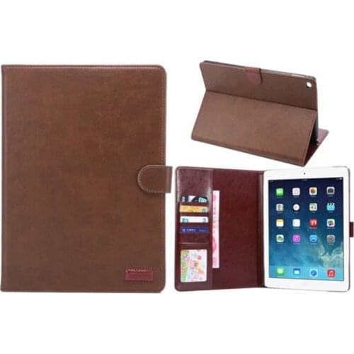 For iPad 6 Crazy horse pattern Leather Case Cover with Stand case For APPLE iPad air 2 ,With Card Holder Free shipping