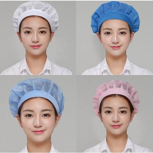 Kitchen Chef Hat Cook Cooking Hygienic Cap Food Cap Baking Breathable smoke-proof Dust Men And Women Work Hat Breathable Mesh