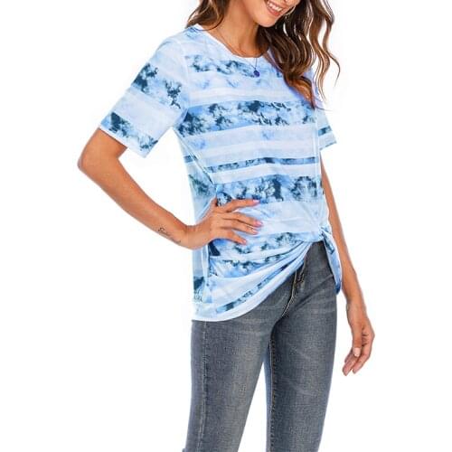 Summer Vintage Striped Patchwork T-shirt Women Short Sleeve O-neck Plus Size T Shirt Ladies Casual Loose Tops Tees