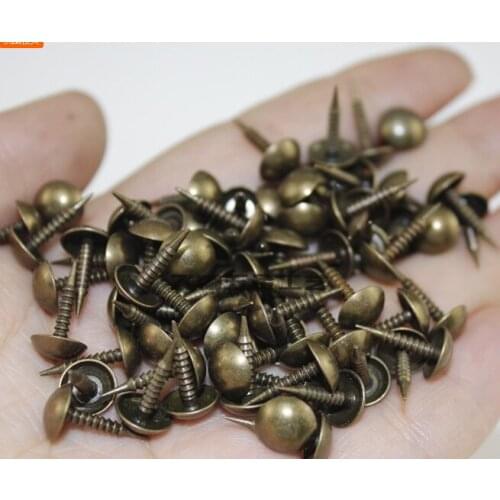 Hardware 8mm*15mm upholstery tacks decorative tacks thread rubbing foam nail smooth surface nail antiques threaded rivet