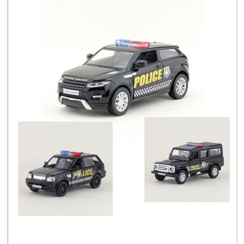 1:36 Scale Alloy Diecast ForPolice Car Model For Range Rover Evoque Sport Defender Collection Pull Back Metal Car Toys